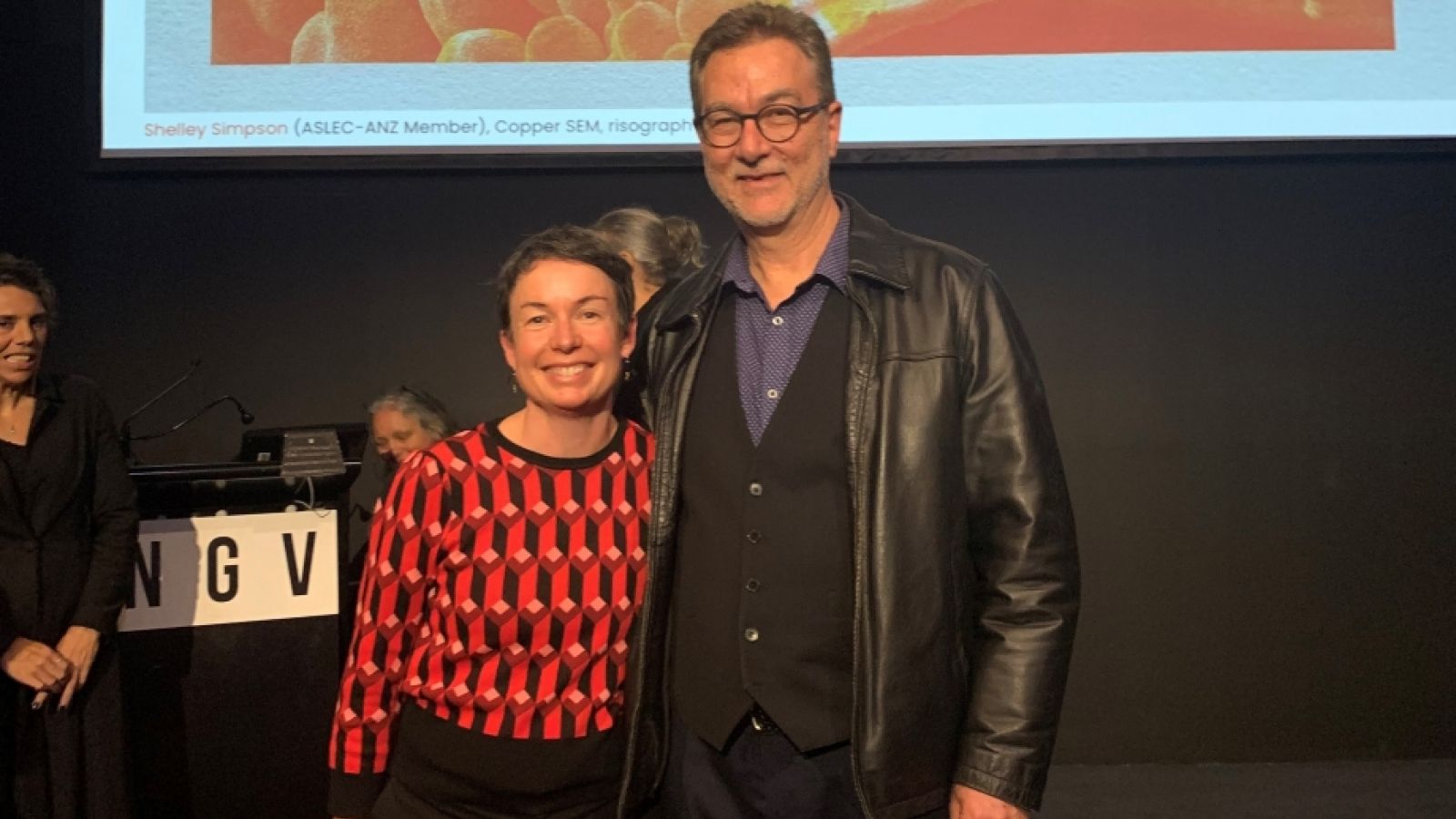 Julieanne Lamond with Dr Roger Osborne.