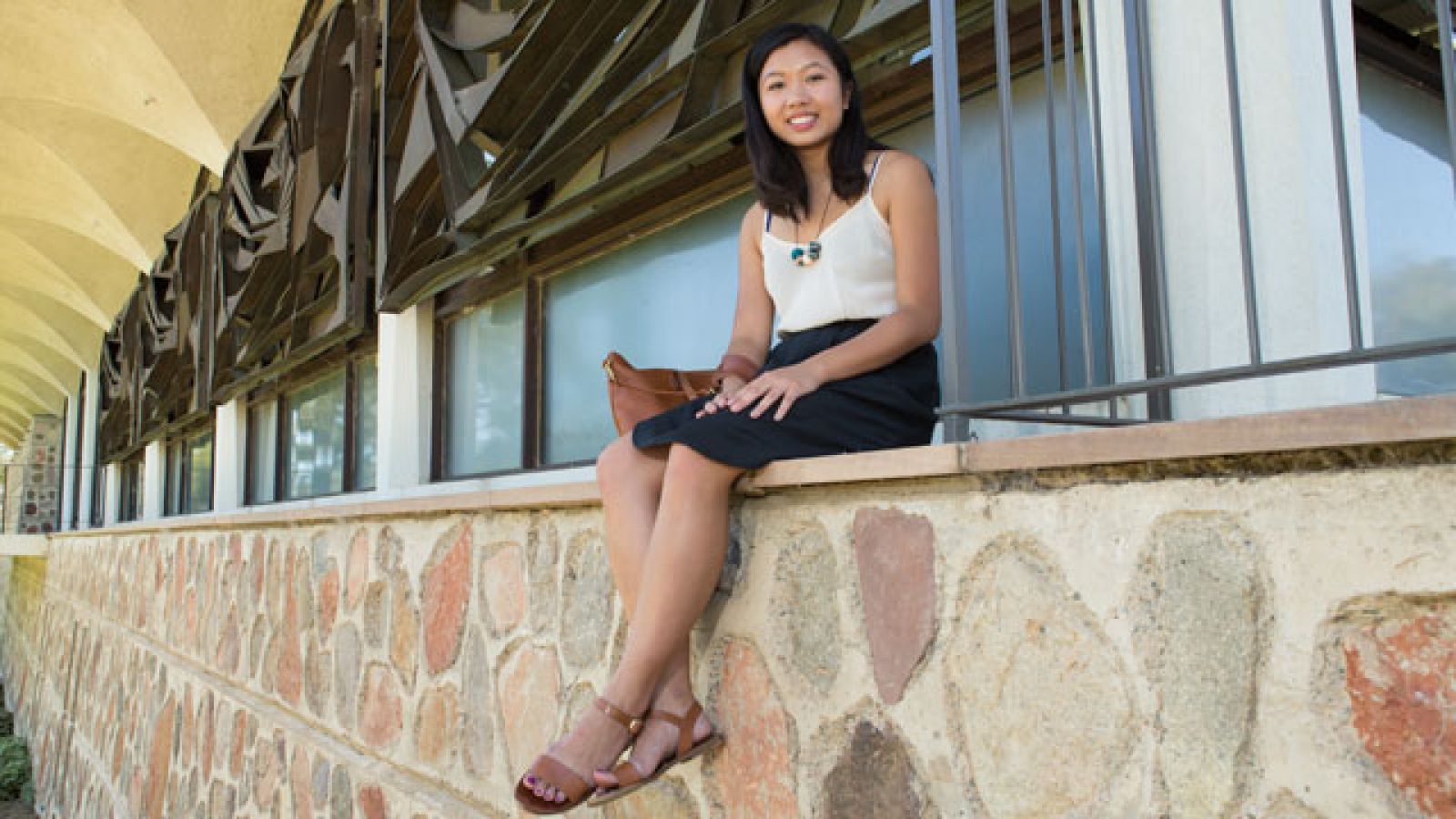 Linda Ma is heading to the University of Hong Kong to continue her research in Development Studies. Photo by Stuart Hay, ANU.