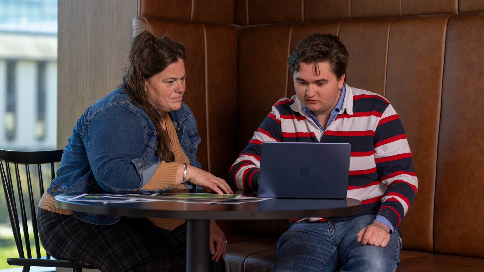 Dr Liz Allen and William Gledhill. Photo: Jamie Kidston/ANU