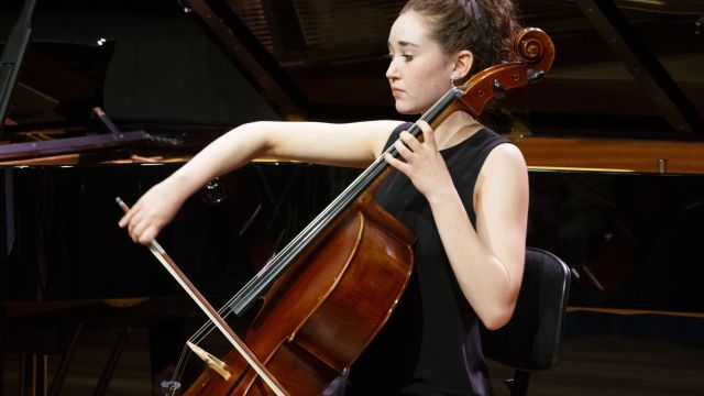 Image: ANU School of Music student Isabelle Clarke-Randazzo (cello). Photo by Yun Hu